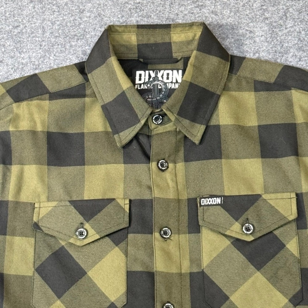 Dixxon Flannel Company The OD Green Black Buffalo Check Button Up Shirt Mens M - Picture 3 of 9